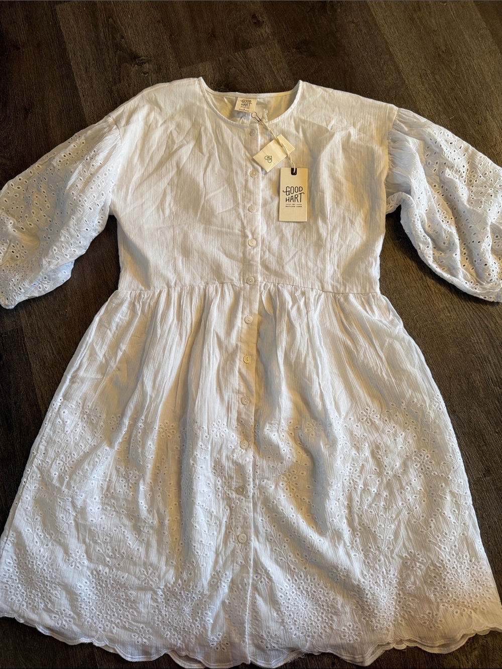 Good Hart Montrose Dress - S - Matilda Jane white eyelet knee length medium